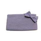 Gingham Check Cummerbund and Tie